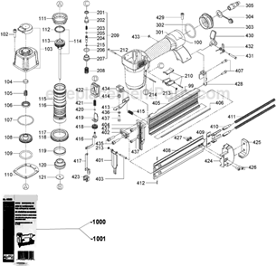 Part Location Diagram of A01269 DeWALT HOUSING CAP